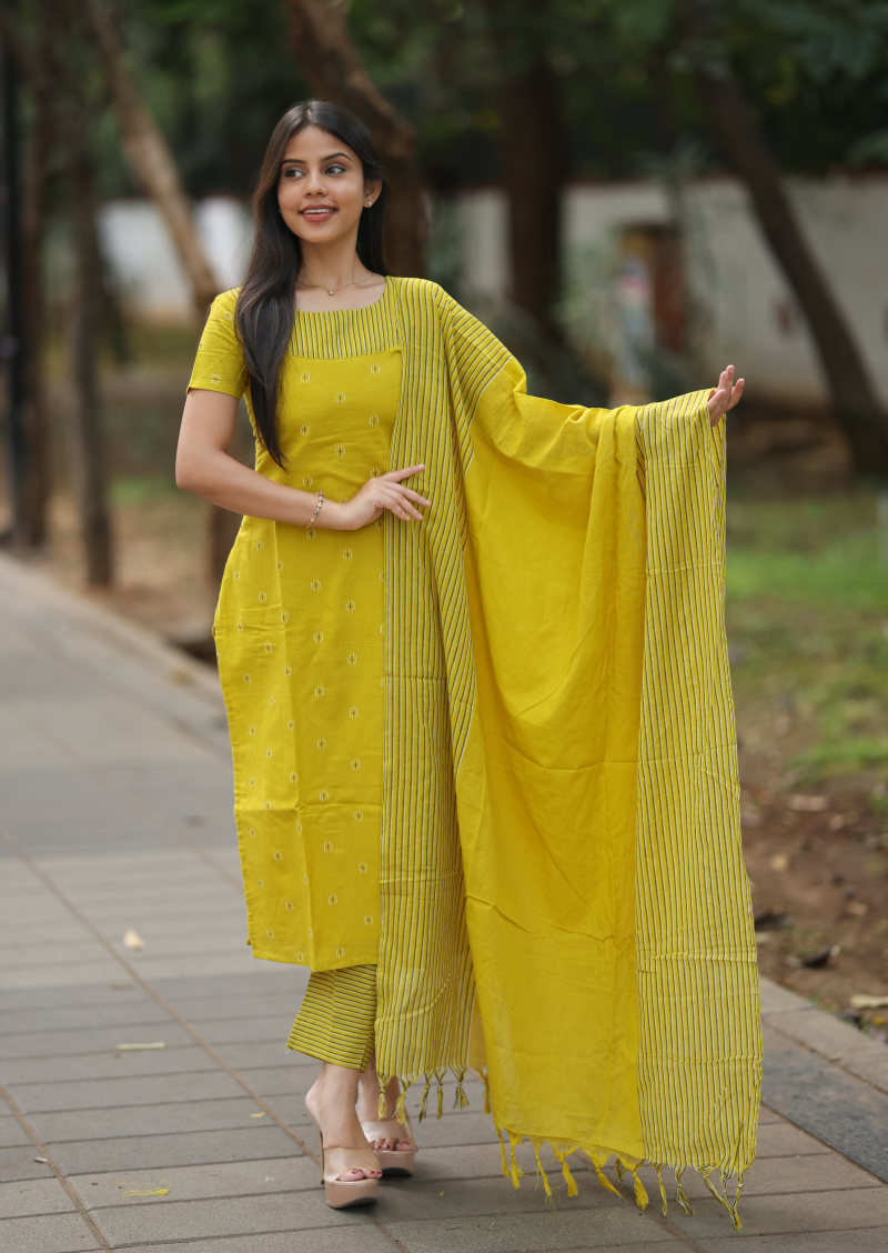 Tara Mustard Salwar Suit