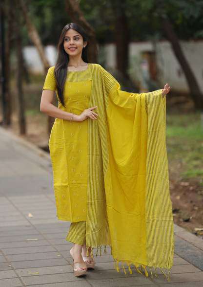 Tara Mustard Salwar Suit
