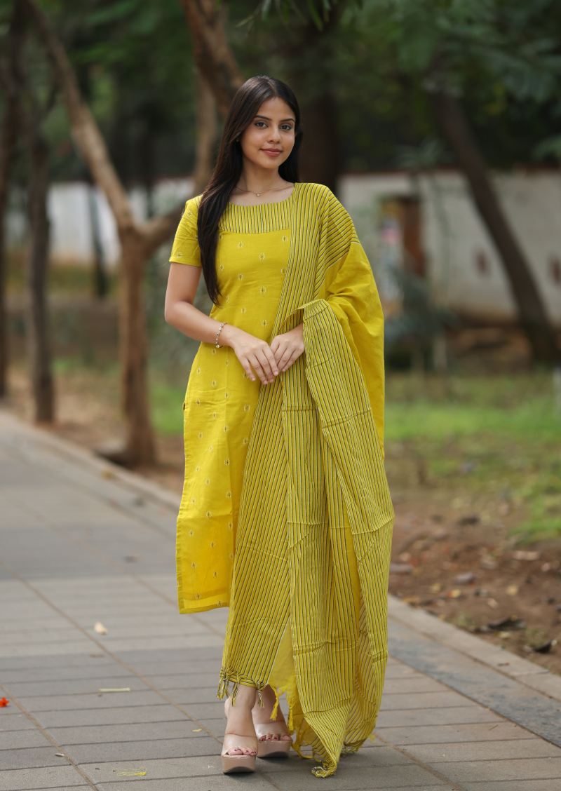 Tara Mustard Salwar Suit