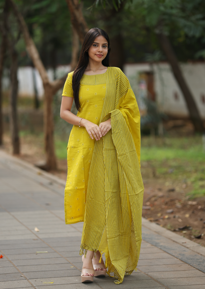 Tara Mustard Salwar Suit