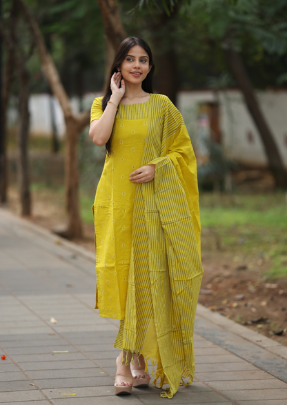 Tara Mustard Salwar Suit