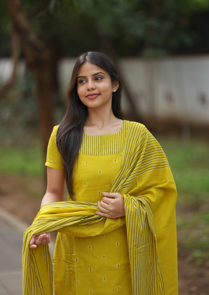 Tara Mustard Salwar Suit