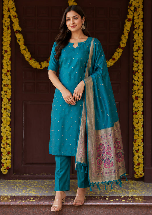 Teal Radiance Salwar Suit