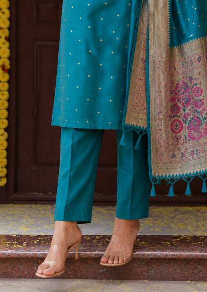 Teal Radiance Salwar Suit
