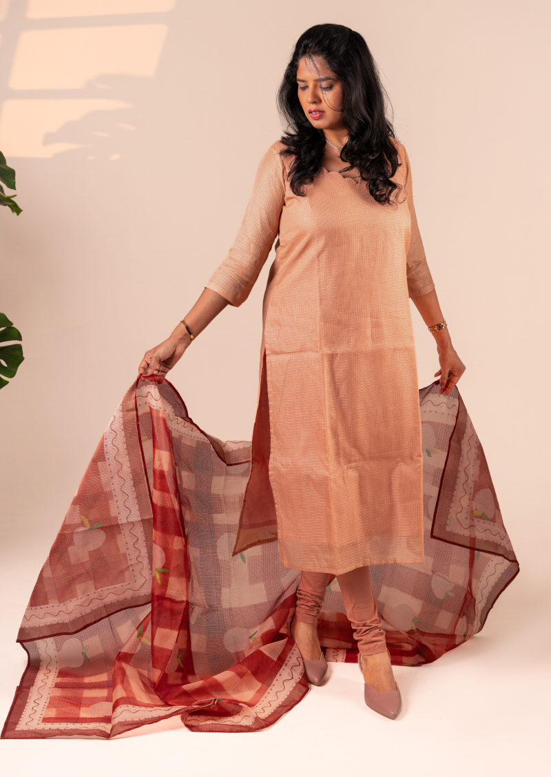 Terra Glow Top & dupatta Set