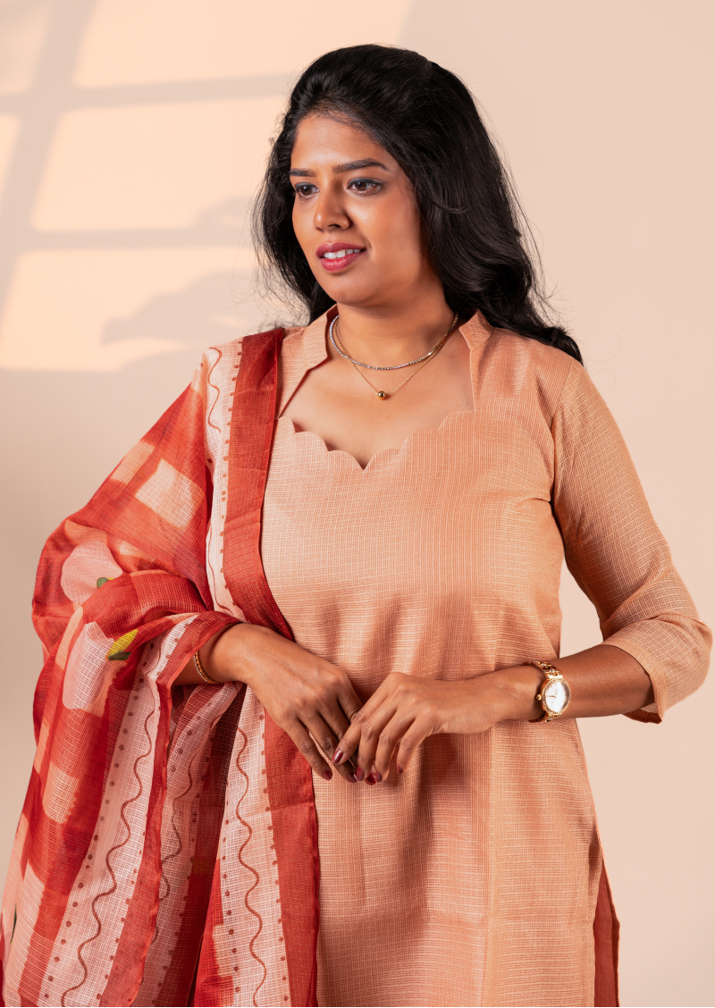 Terra Glow Top & dupatta Set
