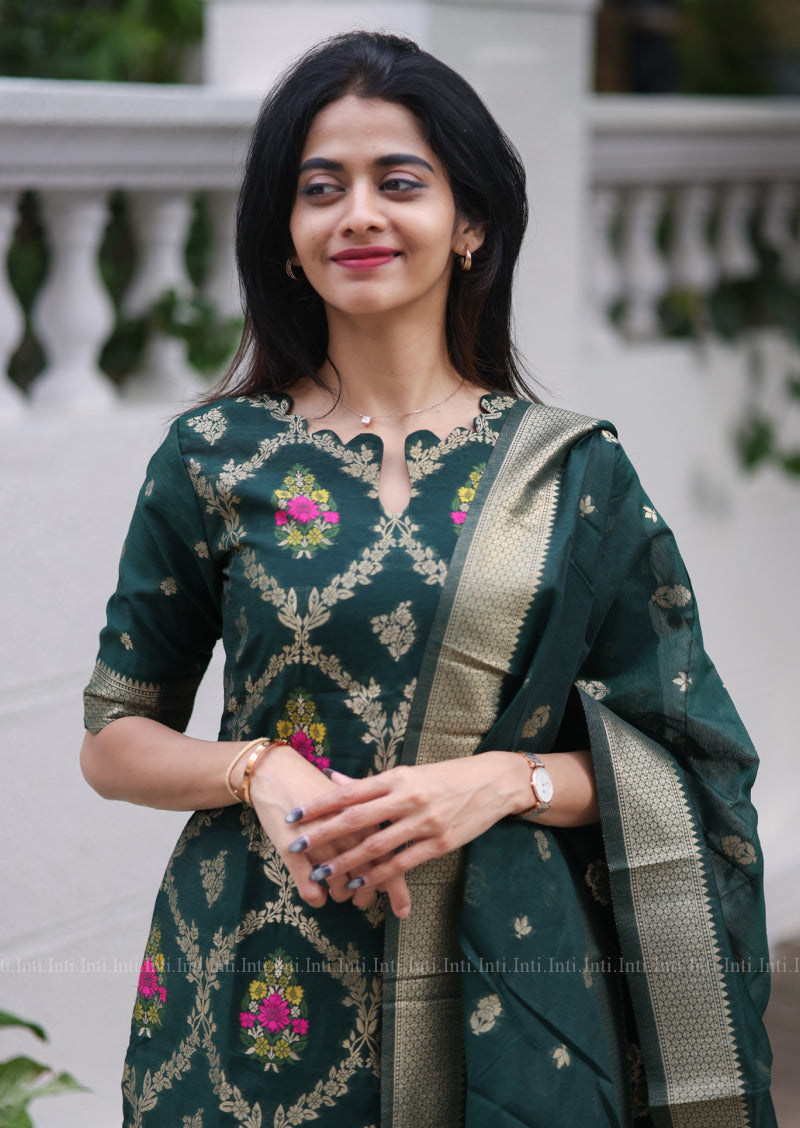 The Emerald Weave Salwar Suit