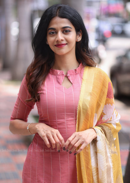 The Peach Lane Top & Dupatta Set
