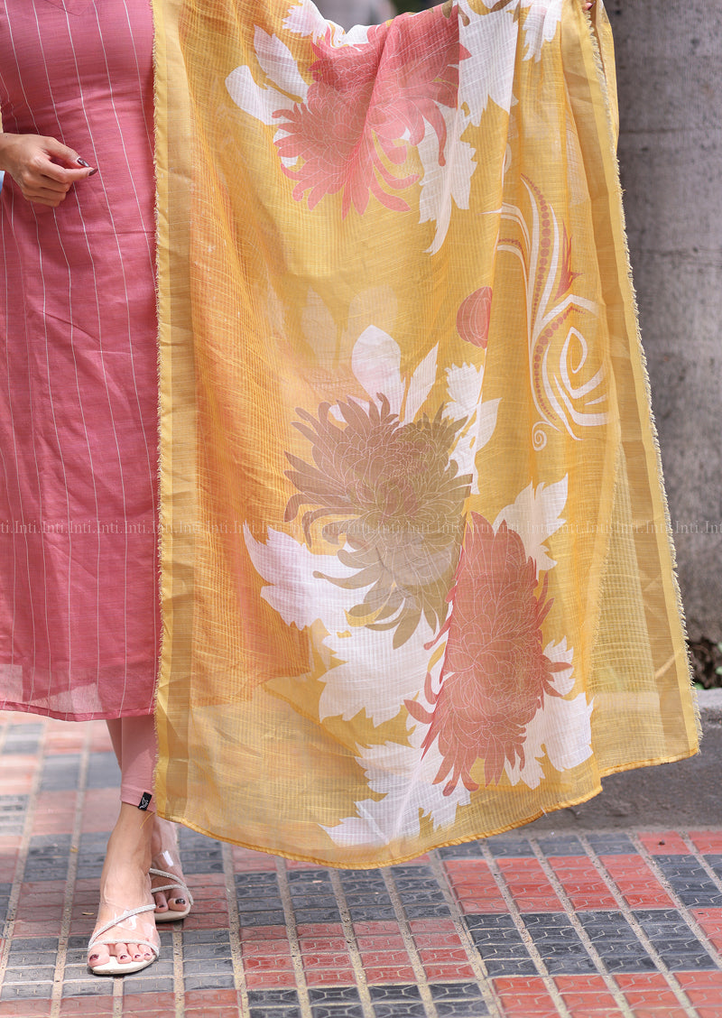 The Peach Lane Top & Dupatta Set