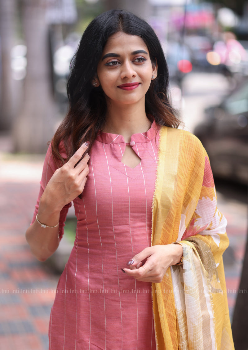The Peach Lane Top & Dupatta Set