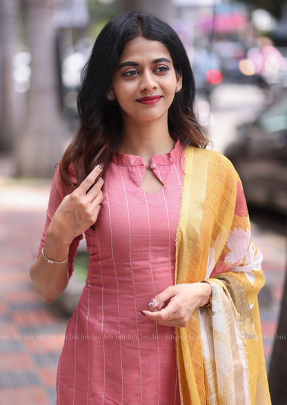 The Peach Lane Top & Dupatta Set
