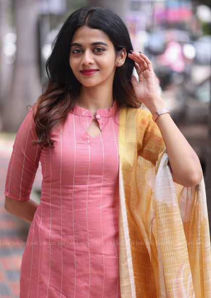 The Peach Lane Top & Dupatta Set