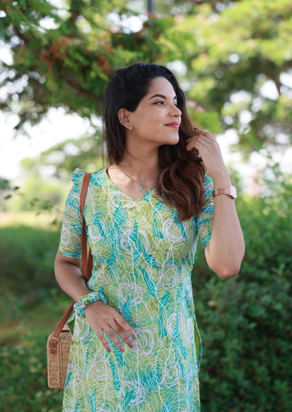 Tropical Plume Kurti