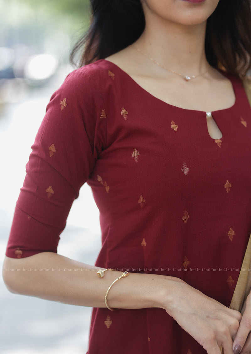 Tulip Wine Story Top & Dupatta Set