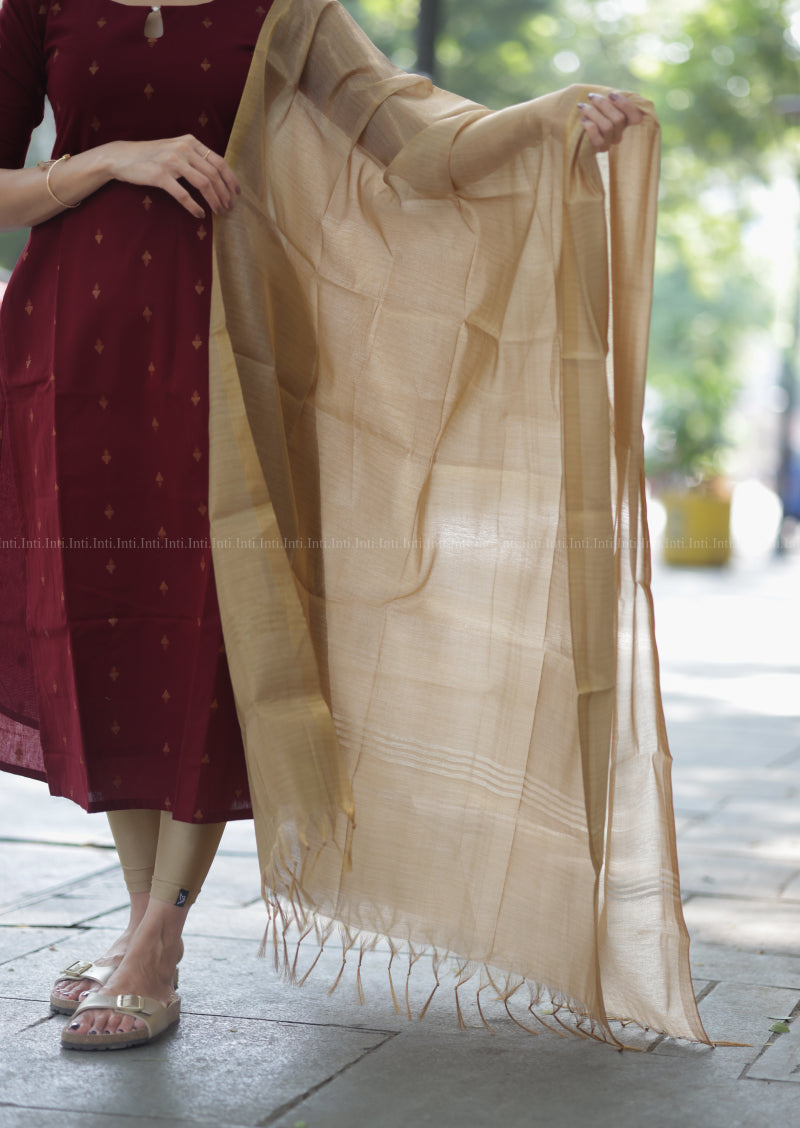Tulip Wine Story Top & Dupatta Set