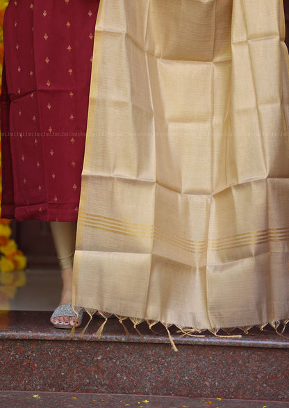 Tulip Wine Story Top & Dupatta Set