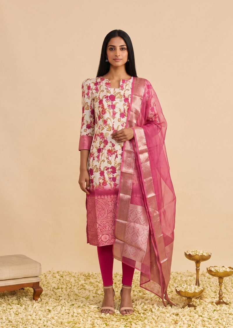Rhapsody Dahlia Top & Dupatta Set