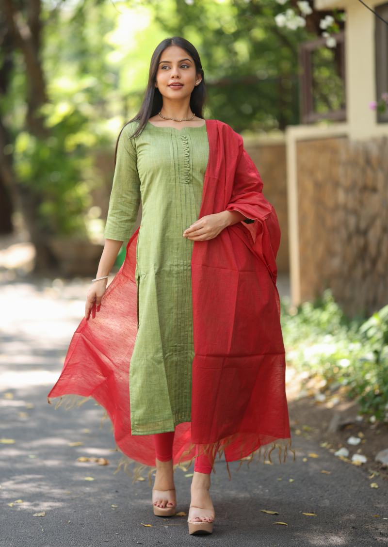 Veda Vine Top & Dupatta Set