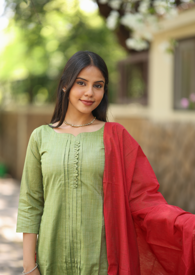 Veda Vine Top & Dupatta Set