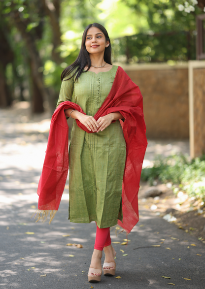 Veda Vine Top & Dupatta Set