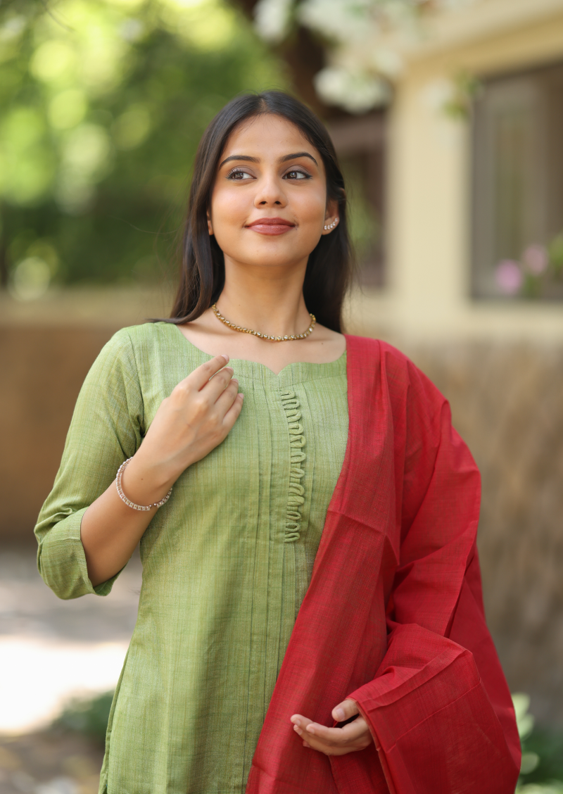Veda Vine Top & Dupatta Set