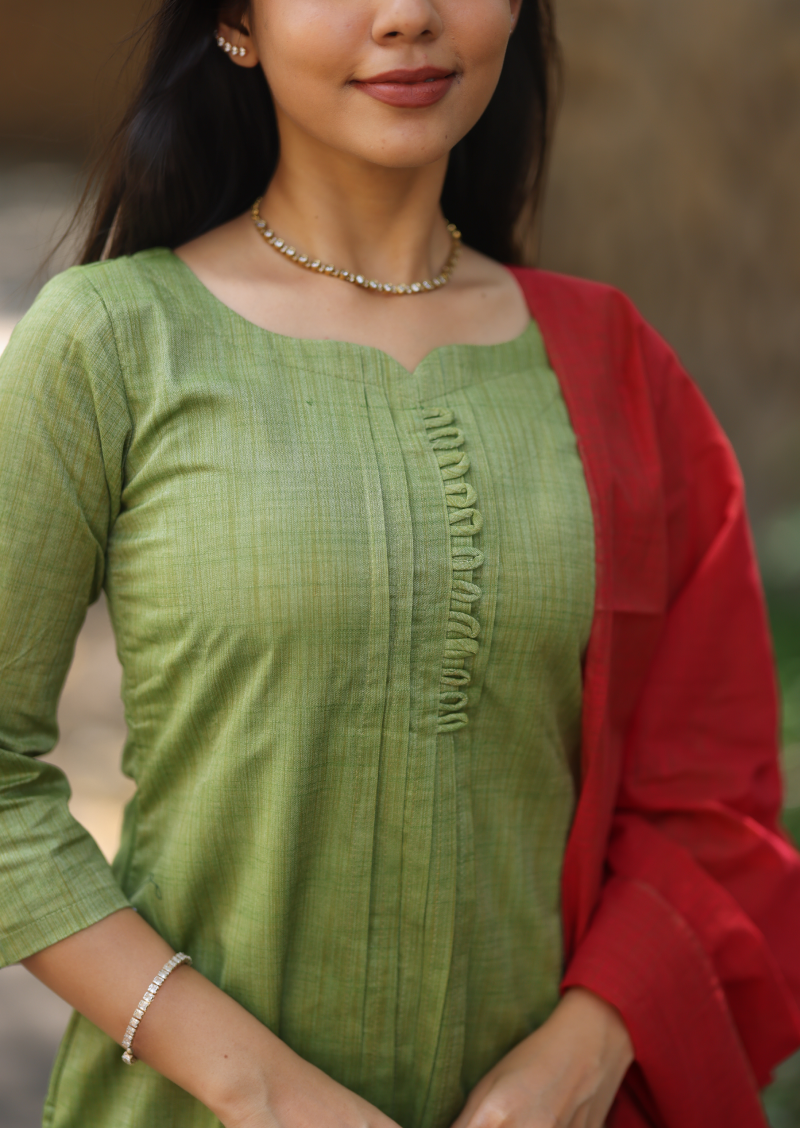 Veda Vine Top & Dupatta Set