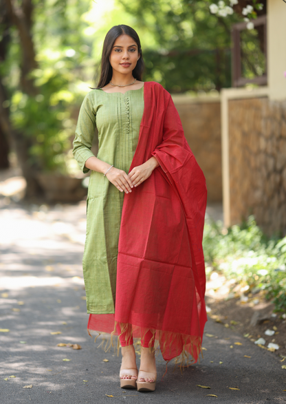 Veda Vine Top & Dupatta Set