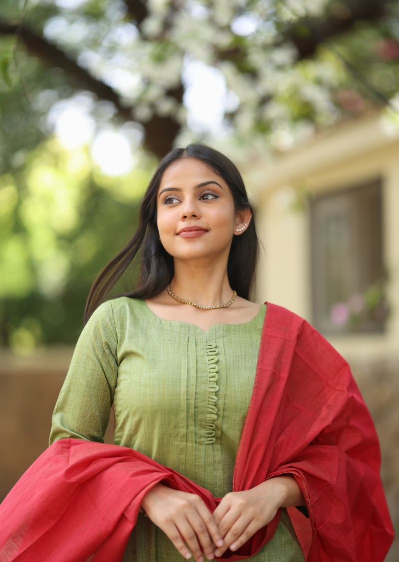 Veda Vine Top & Dupatta Set