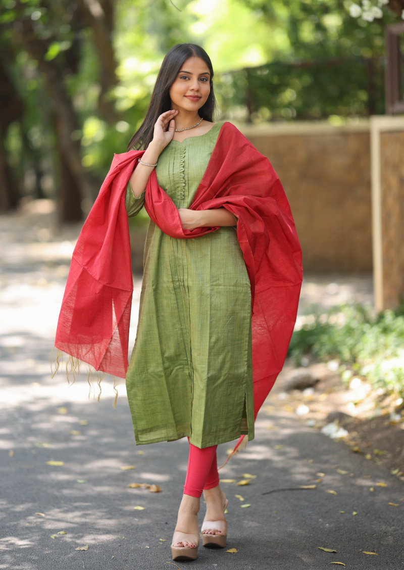 Veda Vine Top & Dupatta Set