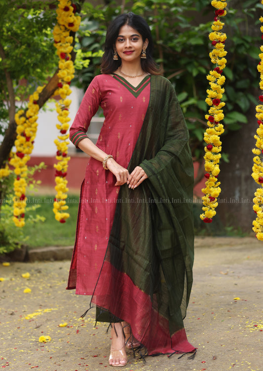 Vermilion Craft Salwar Suit