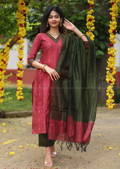 Vermilion Craft Salwar Suit