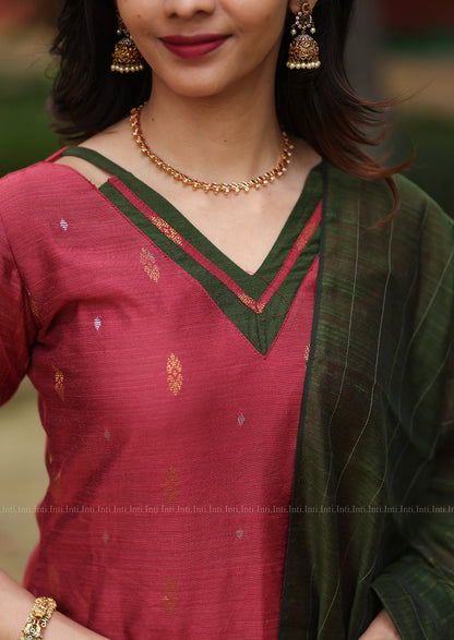 Vermilion Craft Salwar Suit