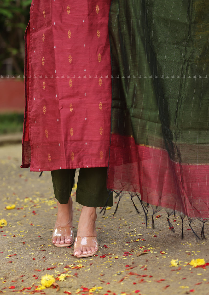 Vermilion Craft Salwar Suit