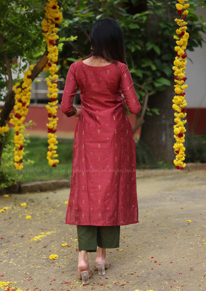 Vermilion Craft Salwar Suit