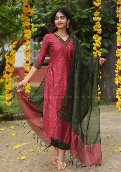 Vermilion Craft Salwar Suit