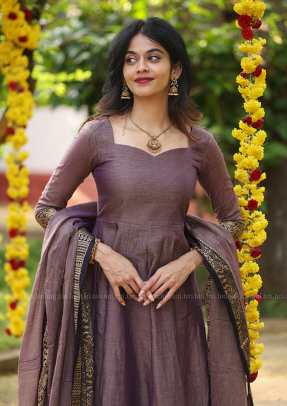Vintage Plum Anarkali