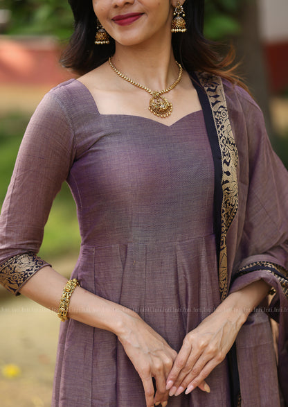 Vintage Plum Anarkali