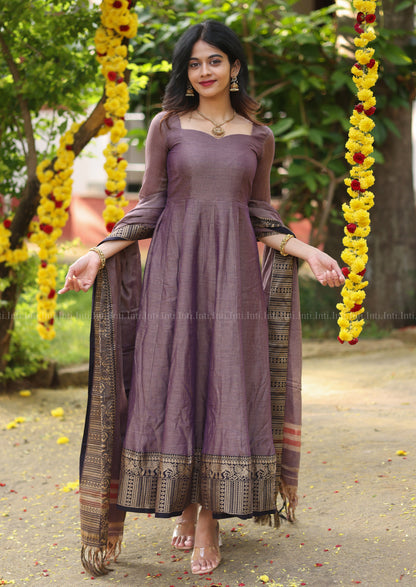 Vintage Plum Anarkali