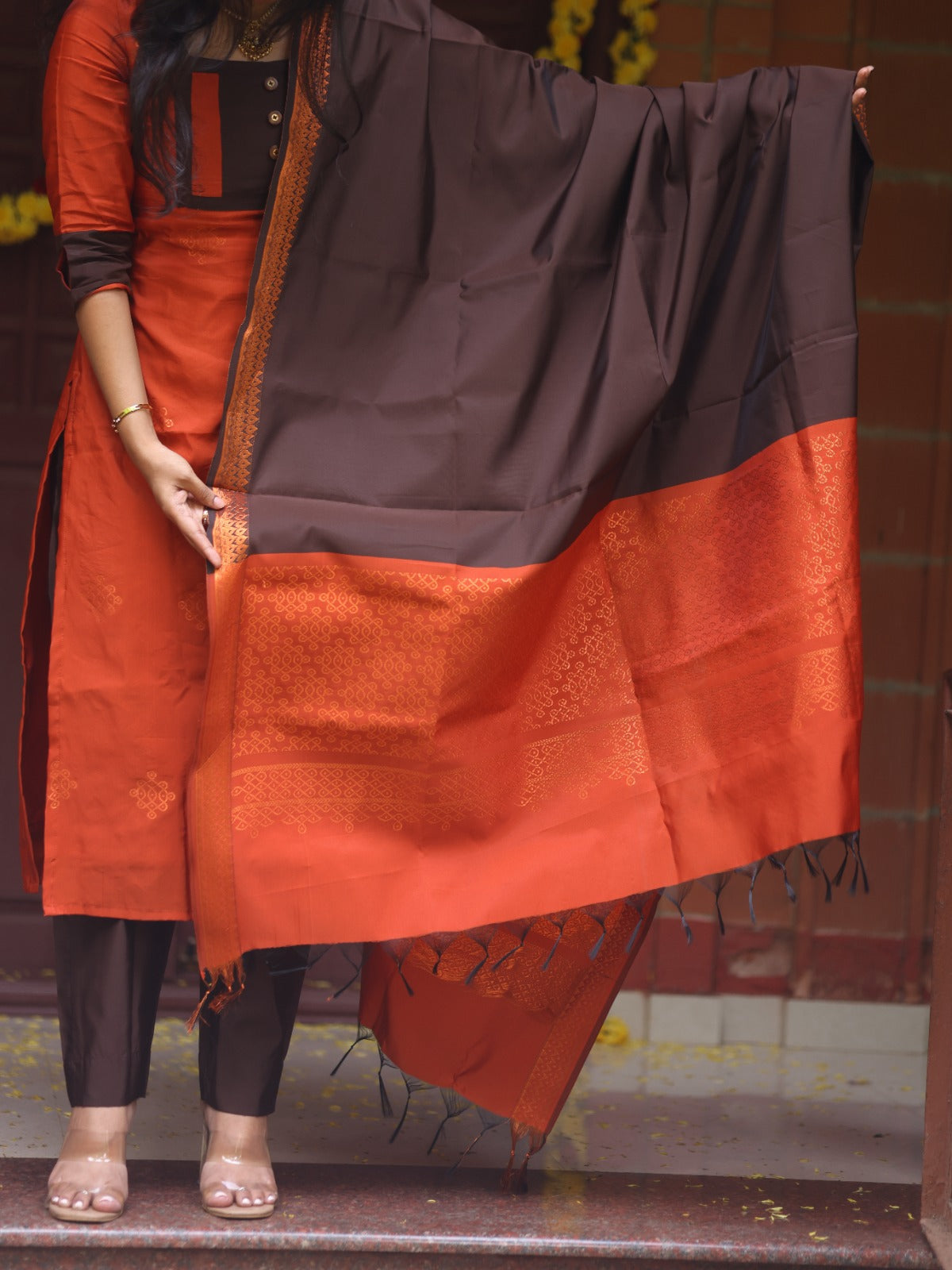Cinnamon Drape Salwar Suit
