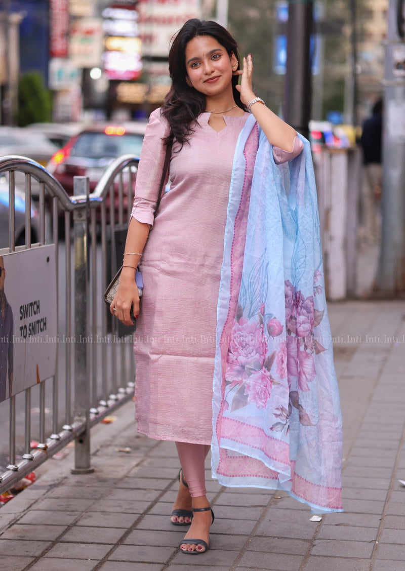 Zayora Blush Top & Dupatta Set