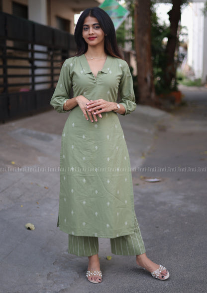 Zyana Olive Top & Pant Set