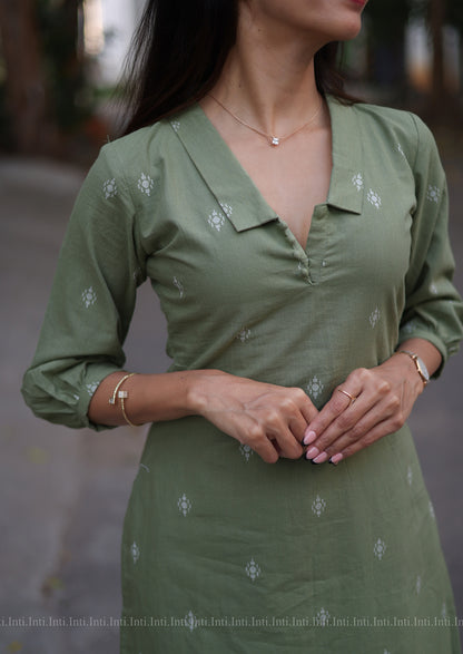 Zyana Olive Top & Pant Set