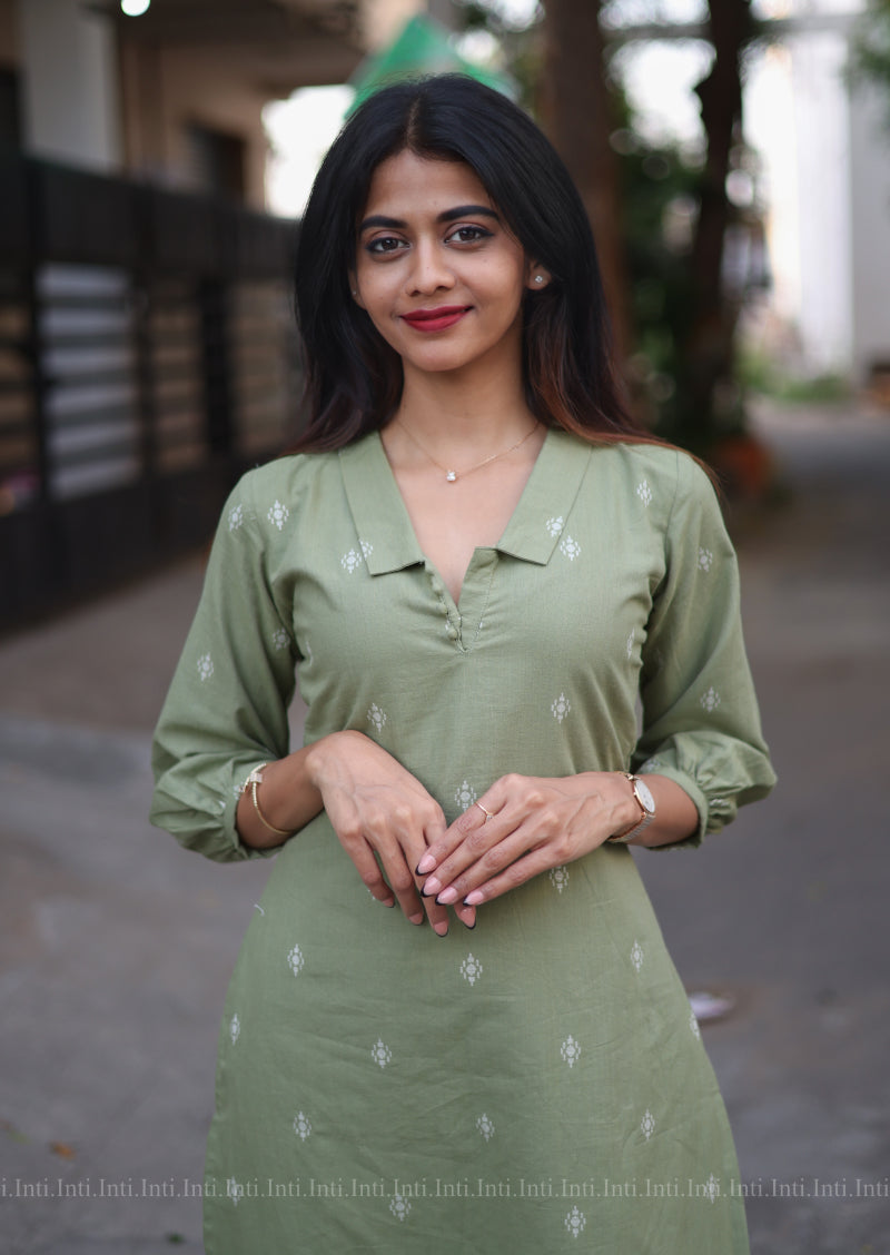 Zyana Olive Top & Pant Set