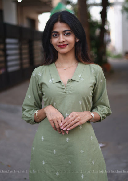 Zyana Olive Top & Pant Set