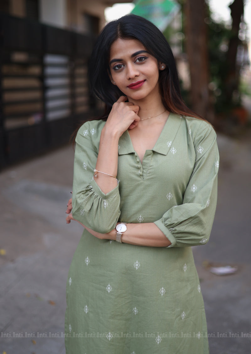 Zyana Olive Top & Pant Set