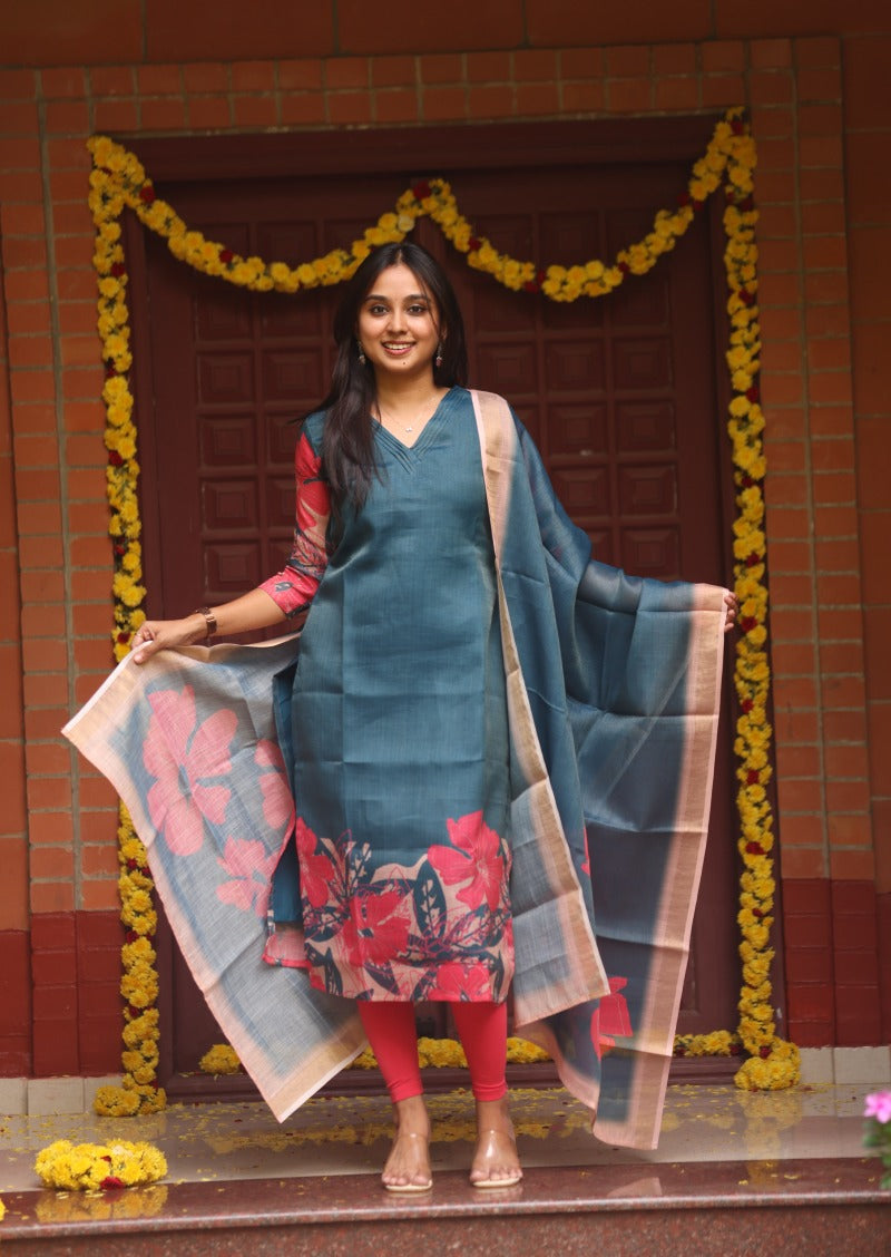 Aroha Zuri Top & Dupatta Set