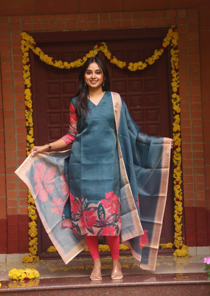 Aroha Zuri Top & Dupatta Set
