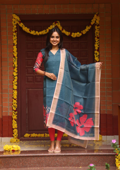 Aroha Zuri Top & Dupatta Set