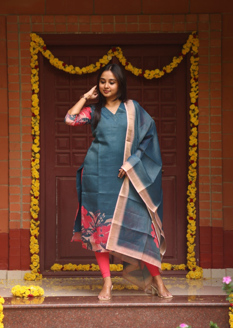 Aroha Zuri Top & Dupatta Set
