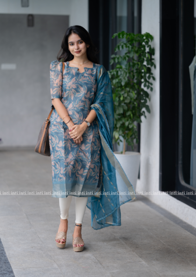 Celeste Fern Top & Dupatta Set